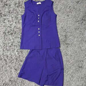 NWT Graff Californiawear 70s Retro Vest and Skort Matching Set  Size Small